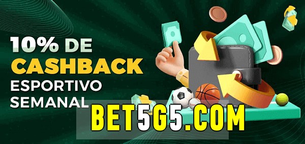 10% de bônus de cashback na bet5g 